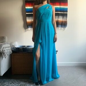 Gorgeous Floor Length Aqua Blue Dress
